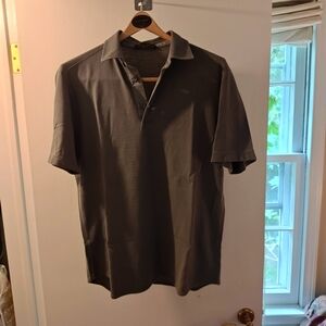 Loro Piana Ash grey pique polo shirt